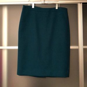 J. Crew Dark Green No. 2 Pencil Skirt - Wool